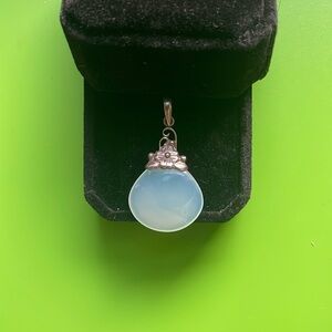 Chalcedony and Sterling Silver Pendant